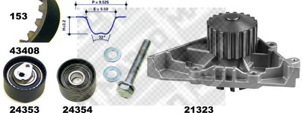 Set pompa apa + curea dintata