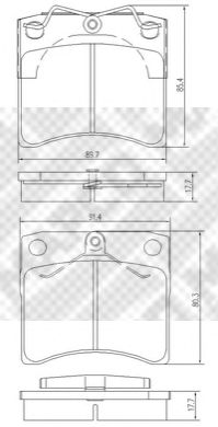 set placute frana,frana disc