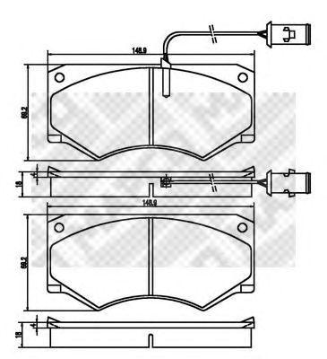 set placute frana,frana disc