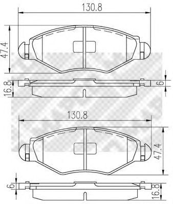 set placute frana,frana disc