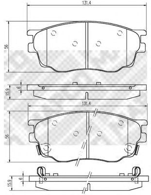 set placute frana,frana disc