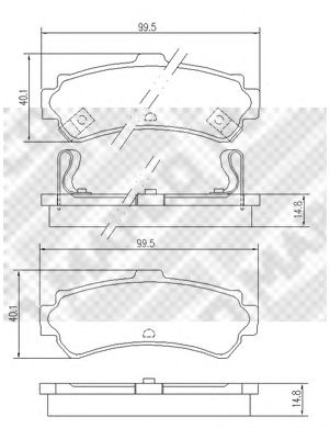 set placute frana,frana disc