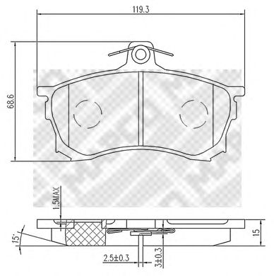 set placute frana,frana disc