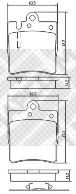 set placute frana,frana disc