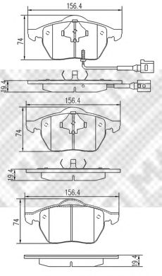 set placute frana,frana disc