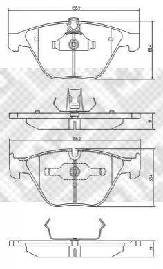 set placute frana,frana disc