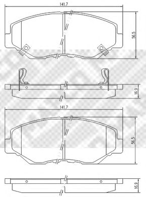 set placute frana,frana disc