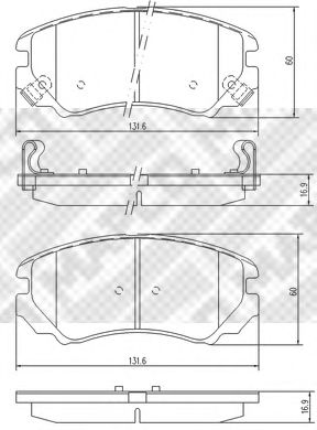 set placute frana,frana disc