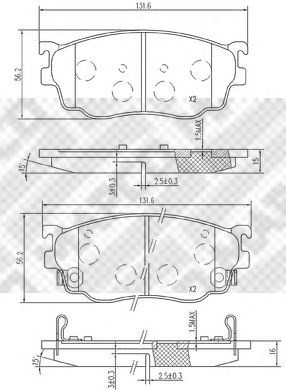 set placute frana,frana disc