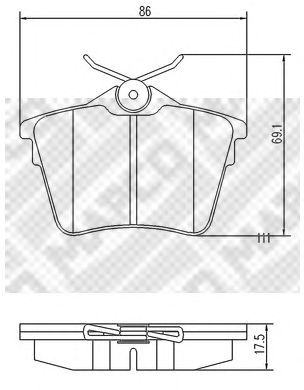 set placute frana,frana disc