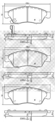 set placute frana,frana disc