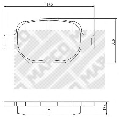 set placute frana,frana disc