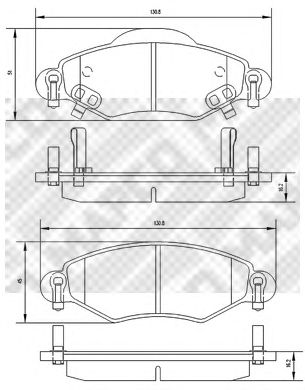 set placute frana,frana disc