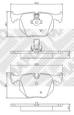 set placute frana,frana disc