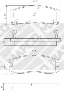 set placute frana,frana disc