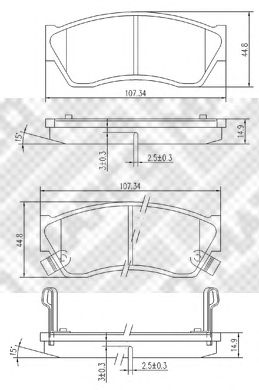 set placute frana,frana disc