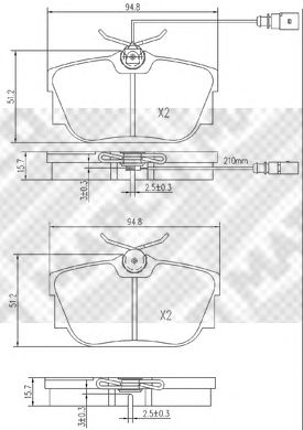 set placute frana,frana disc