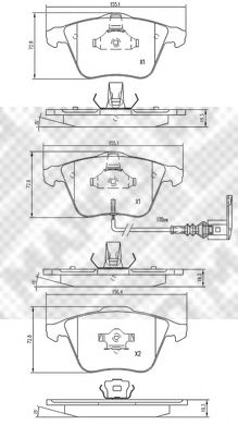 set placute frana,frana disc