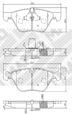 set placute frana,frana disc