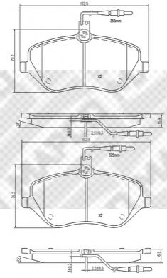 set placute frana,frana disc