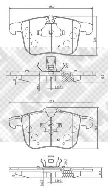 set placute frana,frana disc