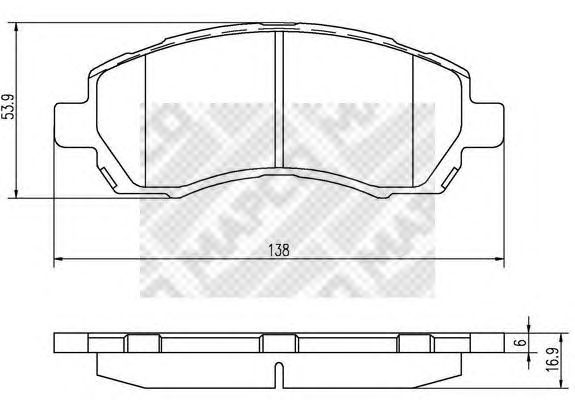 set placute frana,frana disc