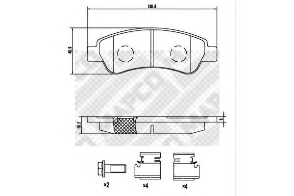 set placute frana,frana disc