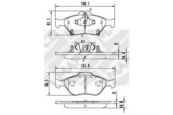 set placute frana,frana disc