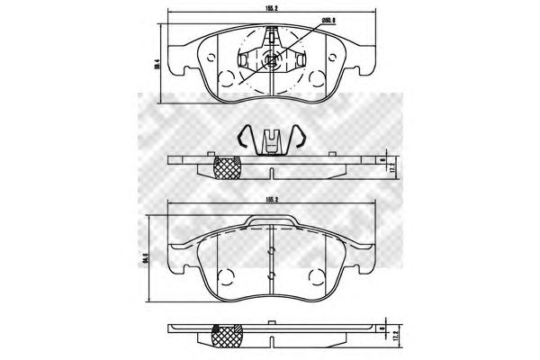 set placute frana,frana disc