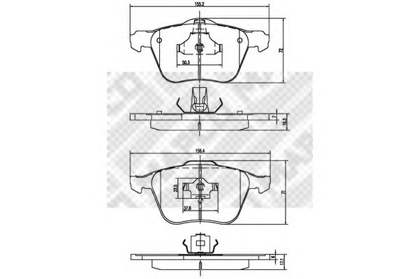 set placute frana,frana disc