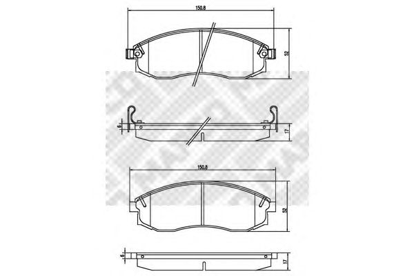 set placute frana,frana disc