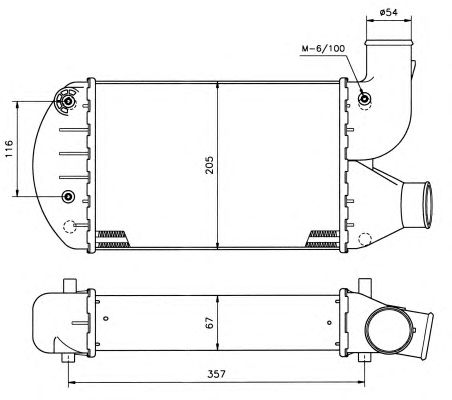 Intercooler, compresor