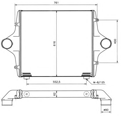 Intercooler, compresor