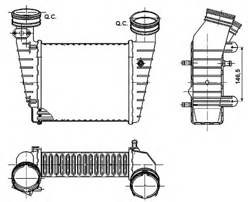 Intercooler, compresor