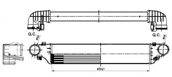 Intercooler, compresor MERCEDES-BENZ W203 2,0CDI 01-