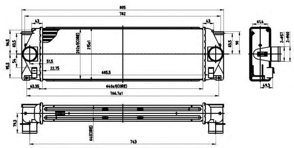 Intercooler, compresor MERCEDES-BENZ SPRINTER 06-, VW CRAFTER 06-