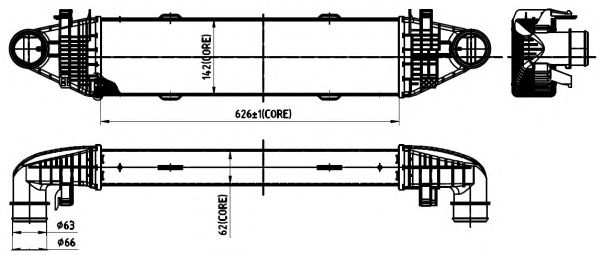 Intercooler, compresor MERCEDES-BENZ C-CLASSE 07-, GLK 08- CDI