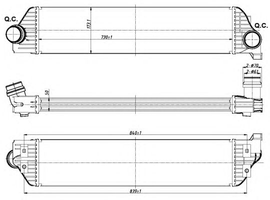 Intercooler, compresor