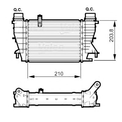 Intercooler, compresor