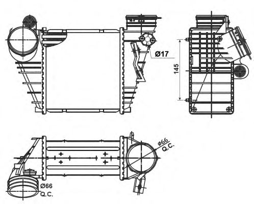 Intercooler, compresor