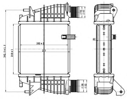 Intercooler, compresor