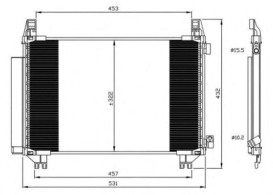 Condensator, climatizare TOYOTA TOYOTA Yaris 1.0/1.3 12/10-