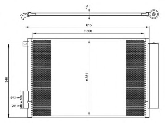 Condensator, climatizare FIAT 500L 1.4 09/12-