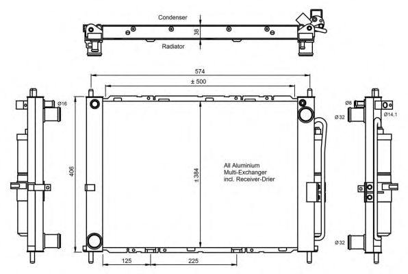 Condensator, climatizare NISSAN MICRA 1.5D 01/03-09/07