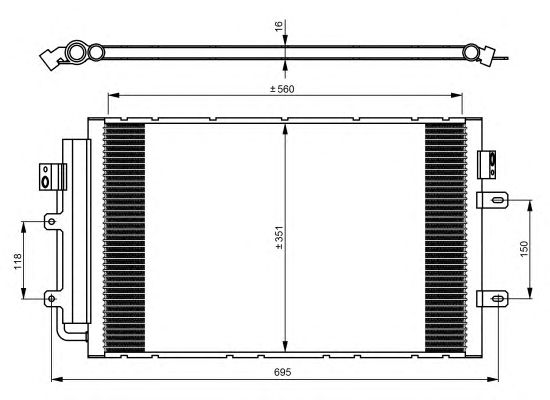 Condensator, climatizare IVECO DAILY 3,0DCI 11-