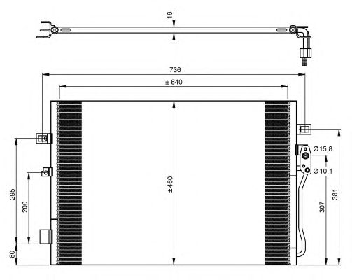 Condensator, climatizare FIAT FREEMONT 11- DODGE JOURNEY 08-