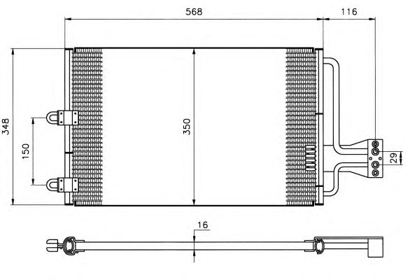 Condensator, climatizare CITROEN XANTIA