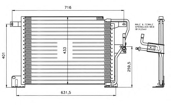 Condensator, climatizare JEEP GRAND CHEROKEE 91-