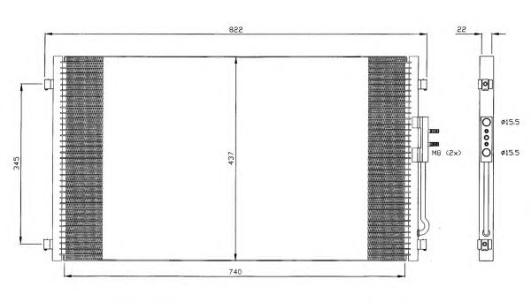 Condensator, climatizare CHRYSLER VOYAGER 00-