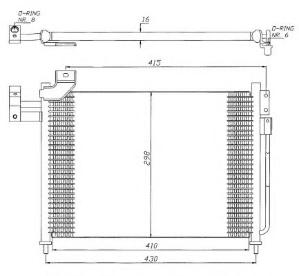 Condensator, climatizare MAZDA 323F 98- 2,0TD